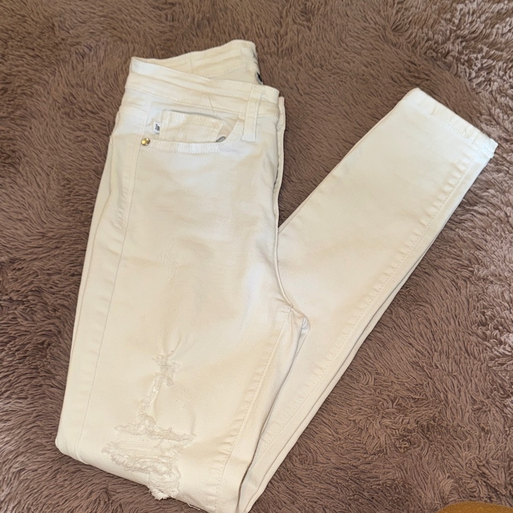 Judy Blue Women's White Distressed Denim Skinny Jeans Skinny Fit size 3 / 26 - Picture 13 of 16
